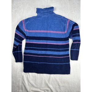 Vintage Knit-set XL striped Women’s Turtleneck Sweater Soft Cozy EUC Extra Large